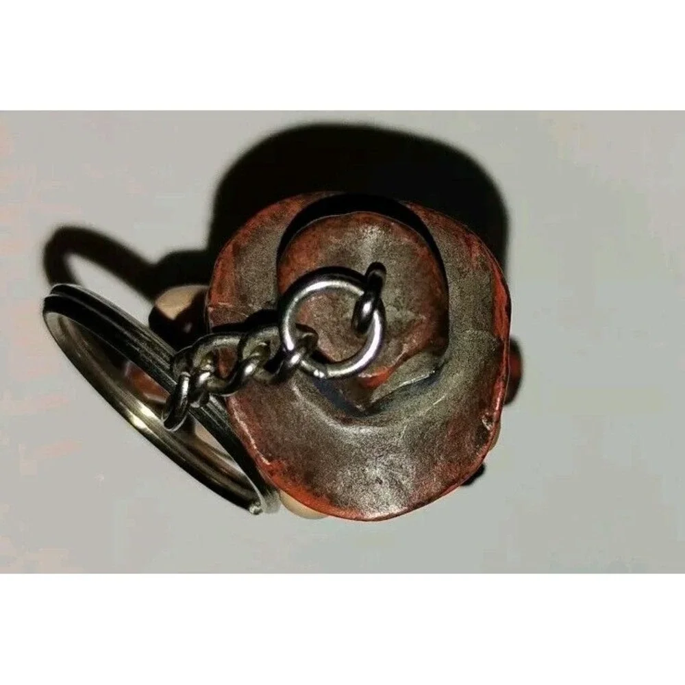 Crazy‎ Crosseyed Cowboy Keychain Figure Possible Vintage Carrying Shotgun Scar